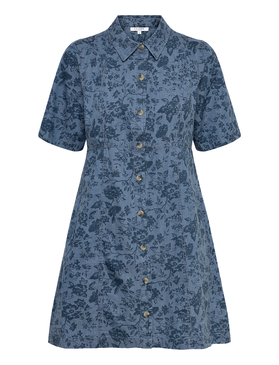 Claire Woman - Cwdaisymariia - shirt dresses - medium blue denim - 1