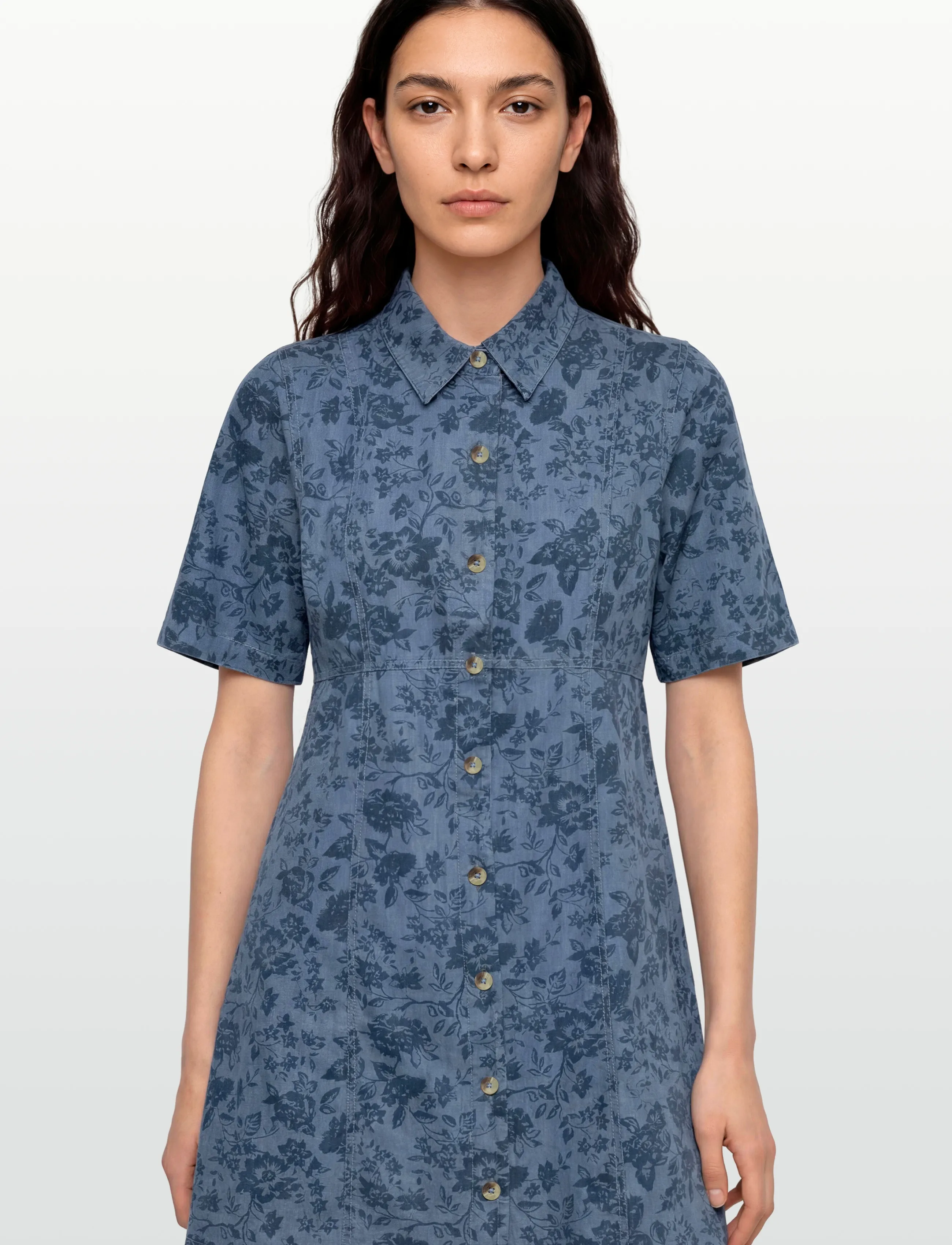 Claire Woman - Cwdaisymariia - skjortekjoler - medium blue denim - 3