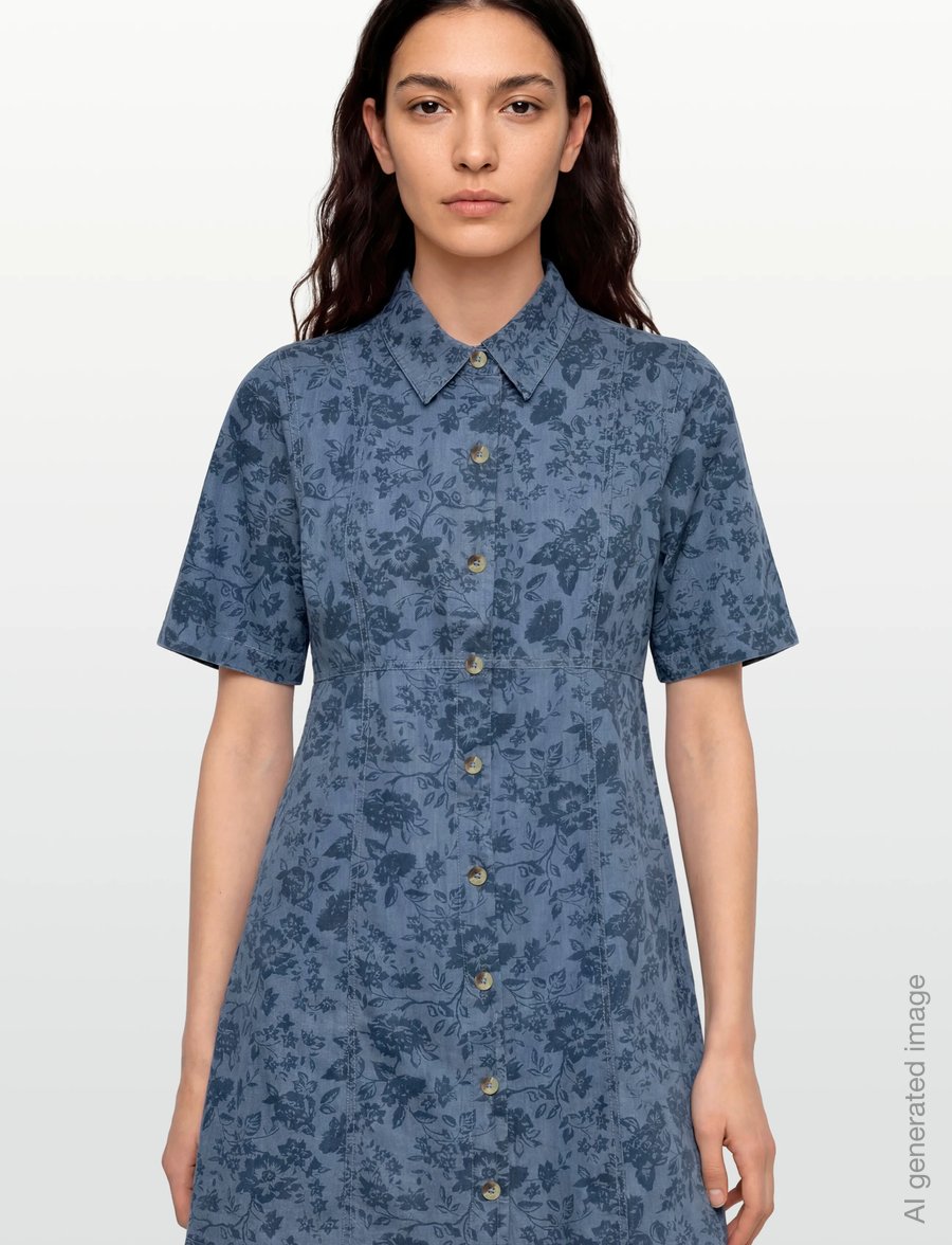 Claire Woman - Cwdaisymariia - shirt dresses - medium blue denim - 3