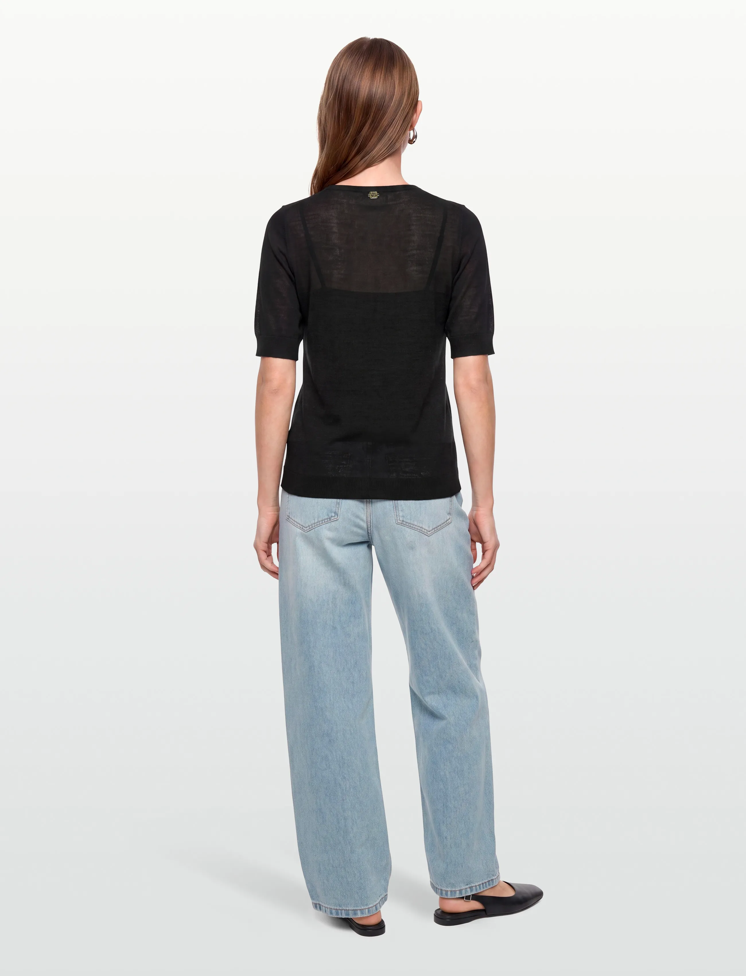 Claire Woman - Cwpanilla - t-shirts - black biella - 4