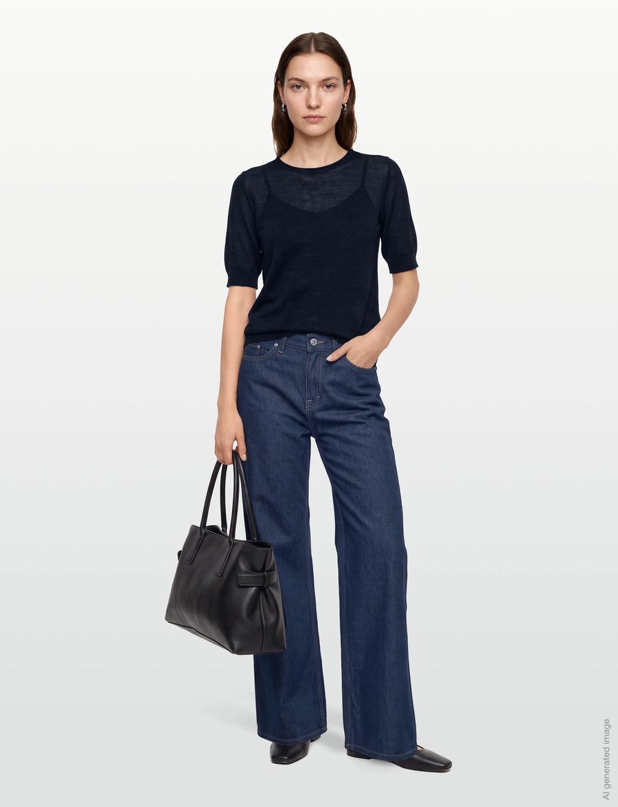 Claire Woman - Cwpanilla - pullover - dark navy melange - 0