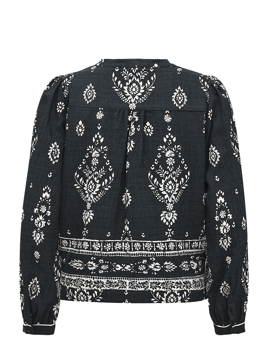 Claire Woman - Cwseverine - long sleeved blouses - black - 2