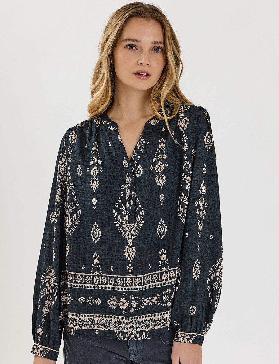 Claire Woman - Cwseverine - long sleeved blouses - black - 0