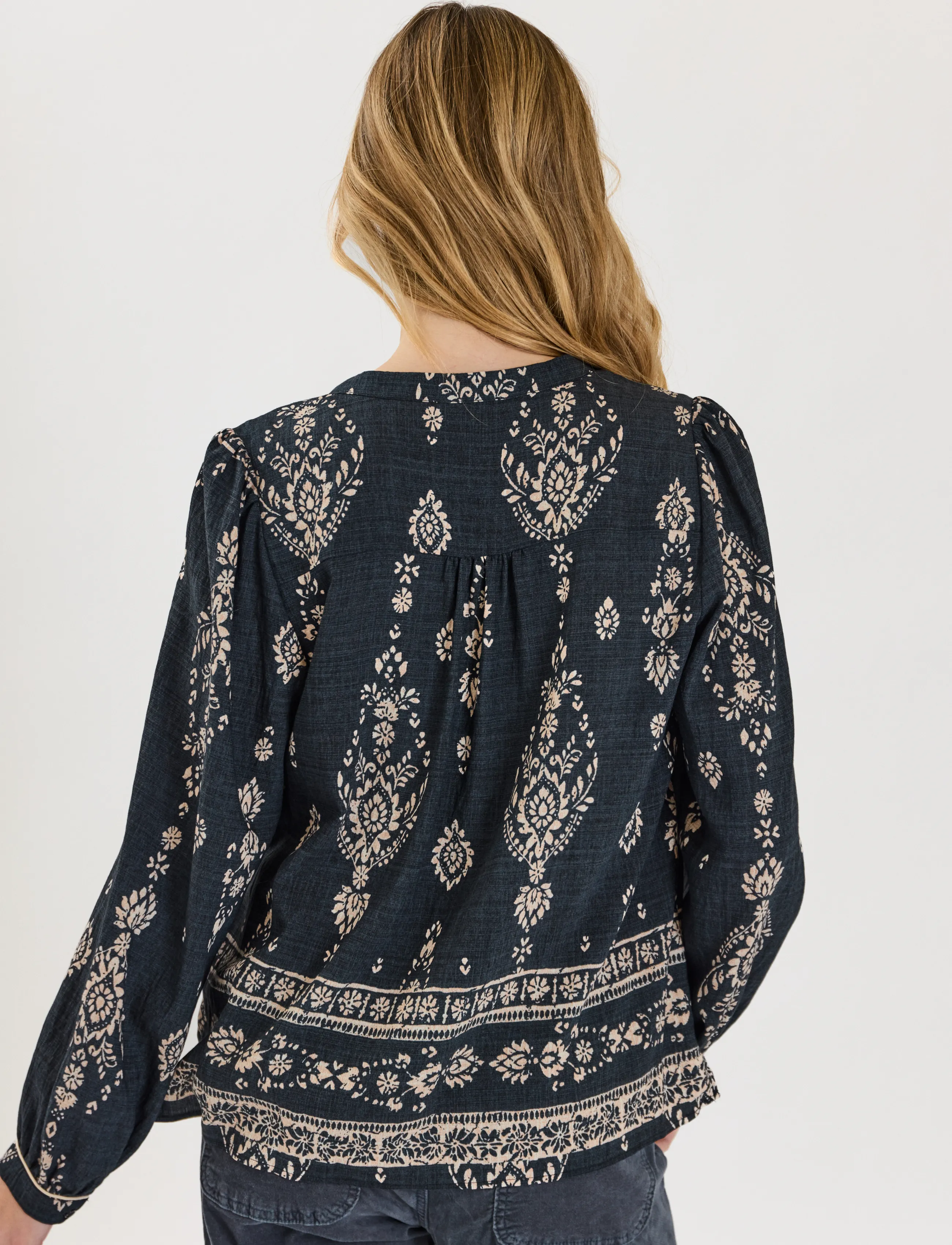 Claire Woman - Cwseverine - long sleeved blouses - black - 4