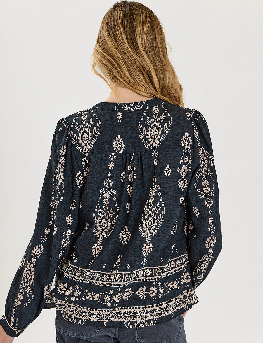 Claire Woman - Cwseverine - long sleeved blouses - black - 4