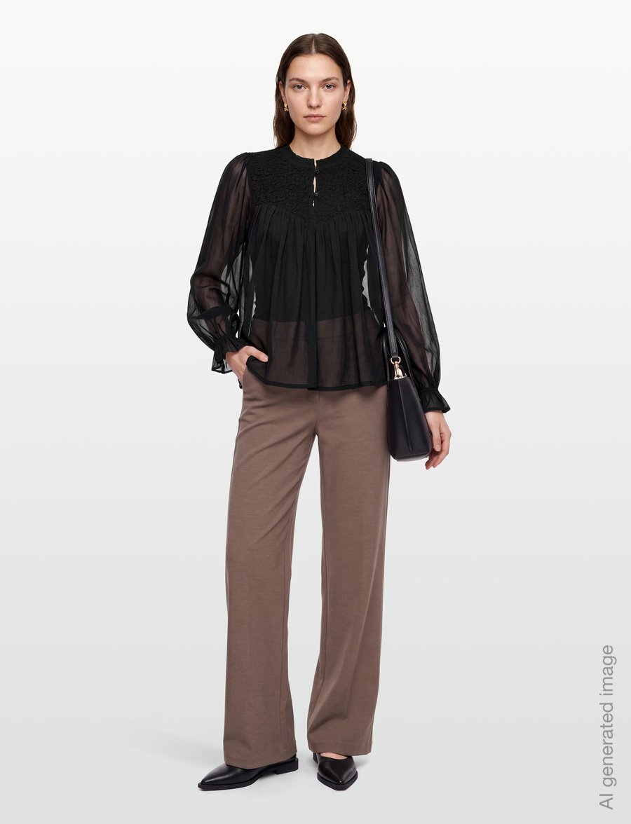 Claire Woman - Cwsevilla - långärmade blusar - black - 0
