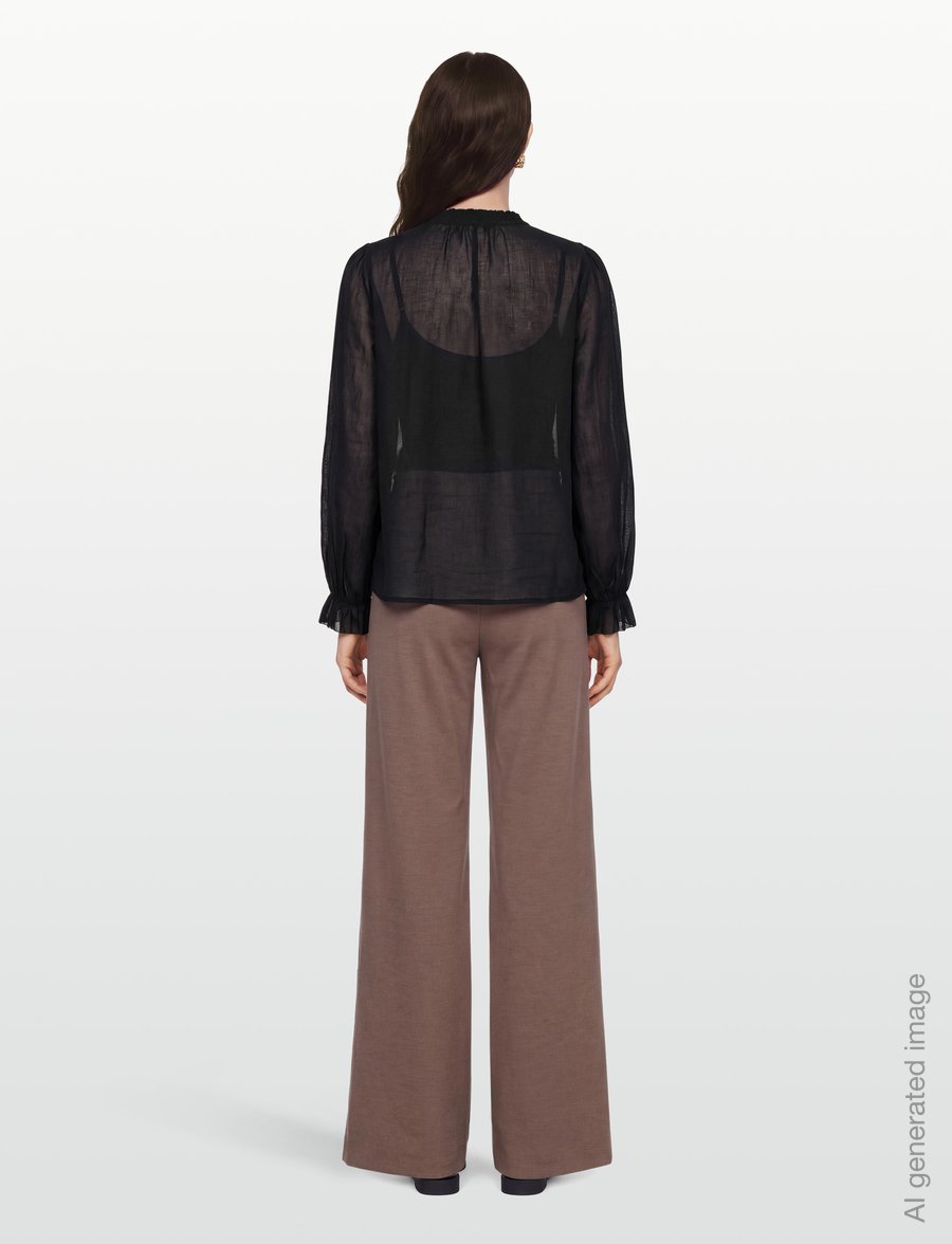 Claire Woman - Cwsevilla - långärmade blusar - black - 4