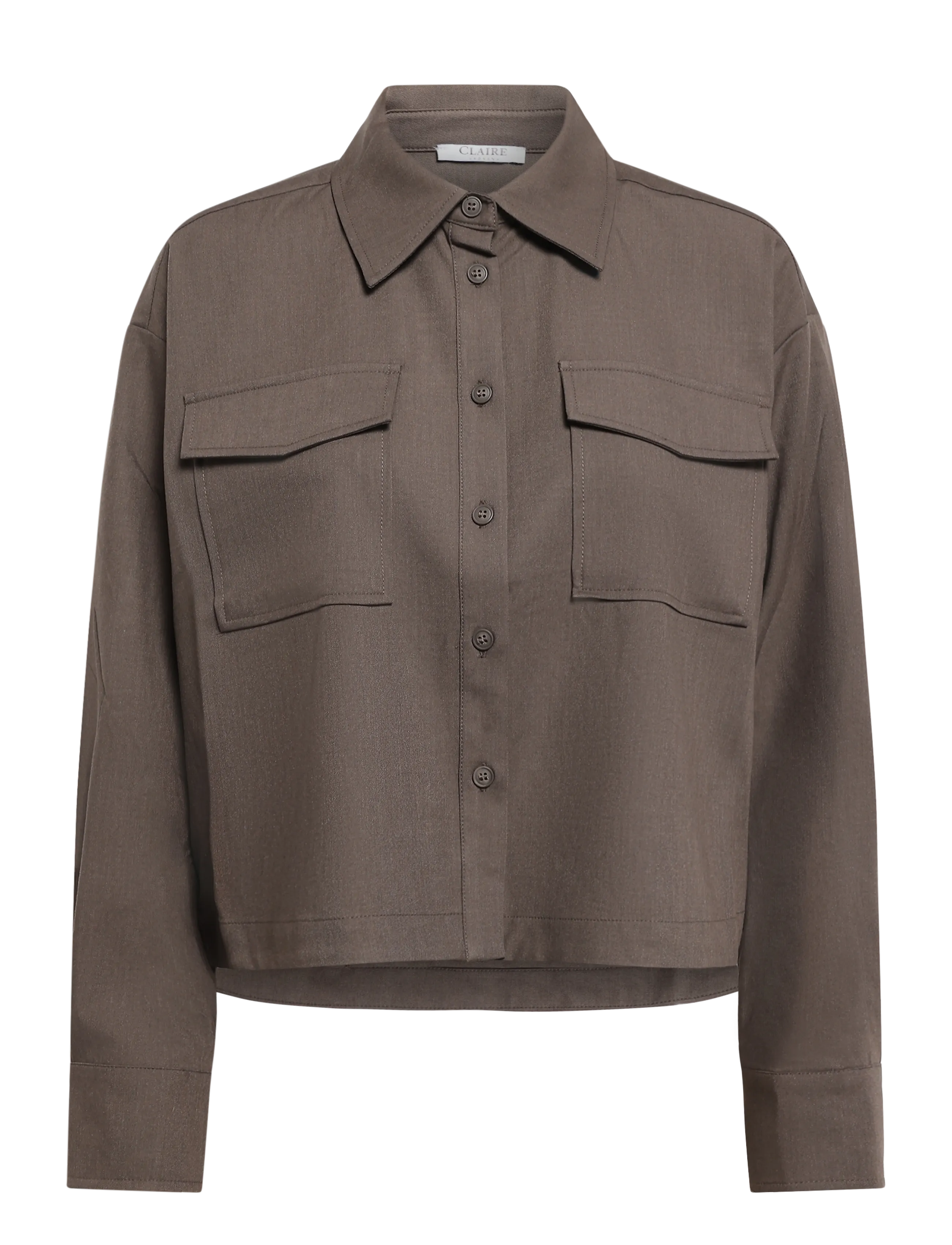 Claire Woman CWSellma Shirt - Riided - CACAO MELANGE / brown