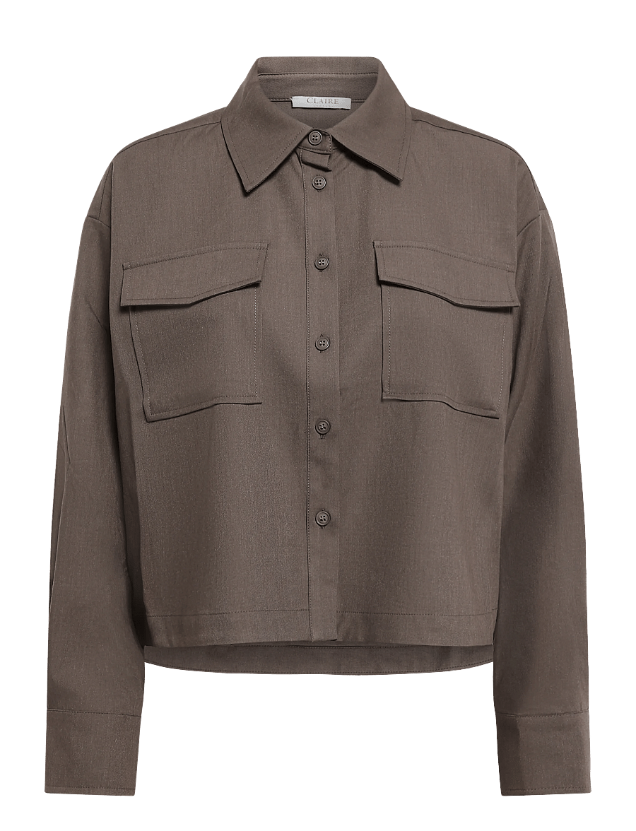 Claire Woman - CWSellma Shirt - cacao melange - 0