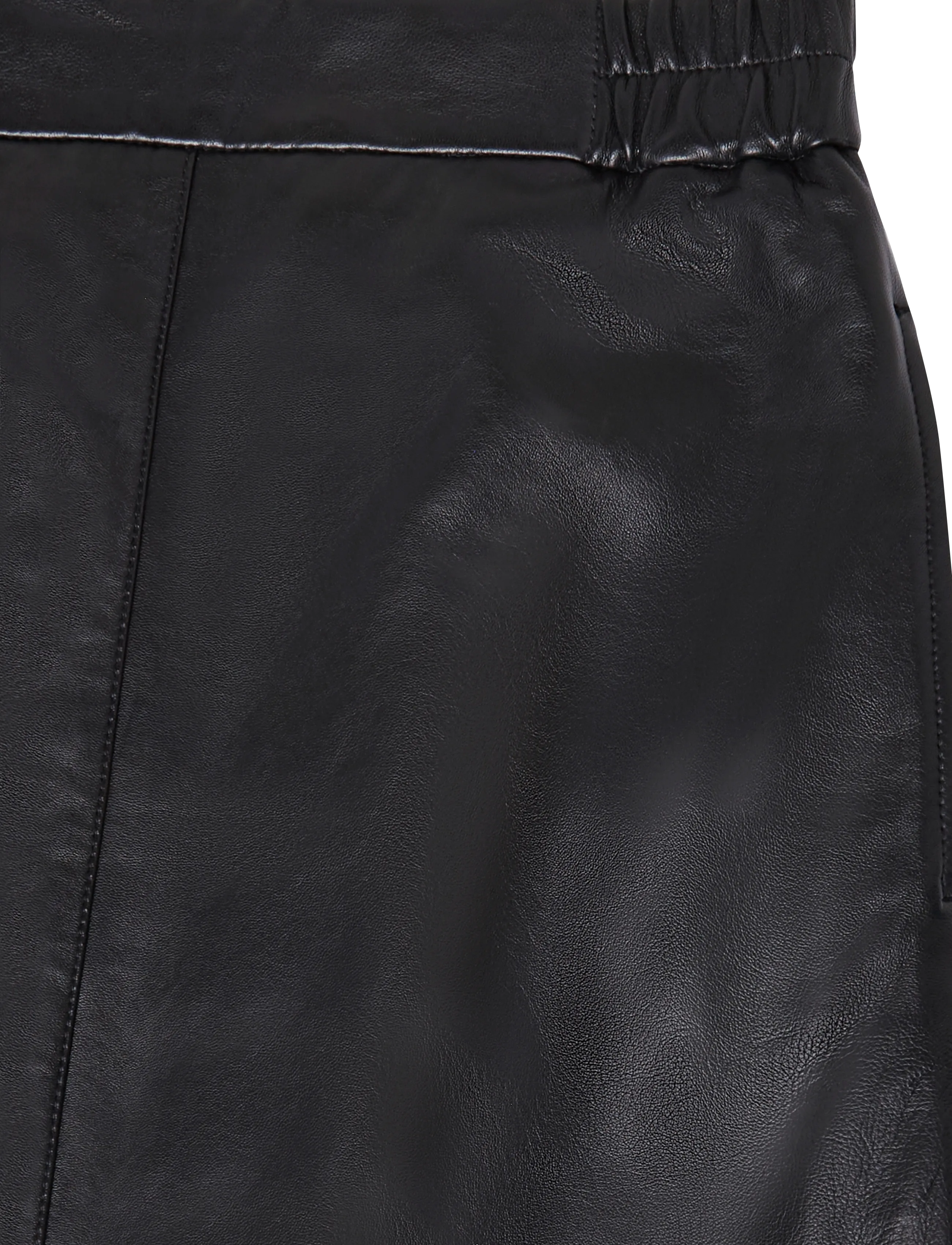 Claire Woman - CWNugga Leather skirt - lædernederdele - 3244 black - 2