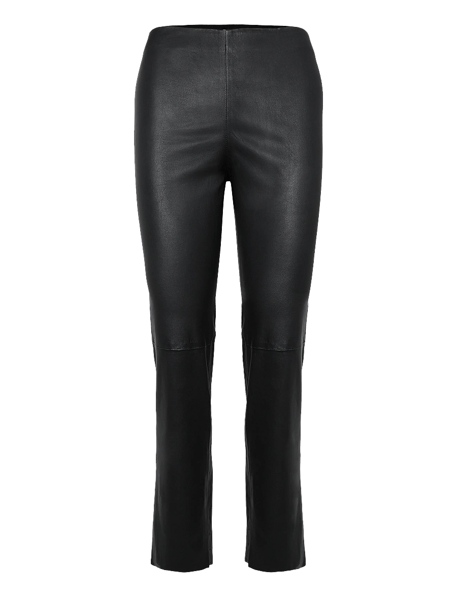 Claire Woman - CWLeonora - stretch leather legging - leggings - 3244 black - 0