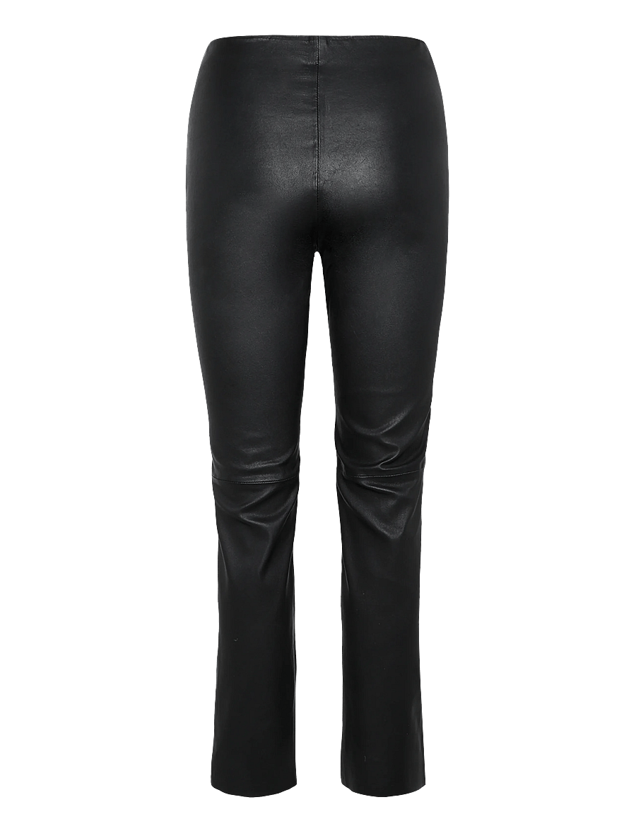 Claire Woman - CWLeonora - stretch leather legging - leggings - 3244 black - 1