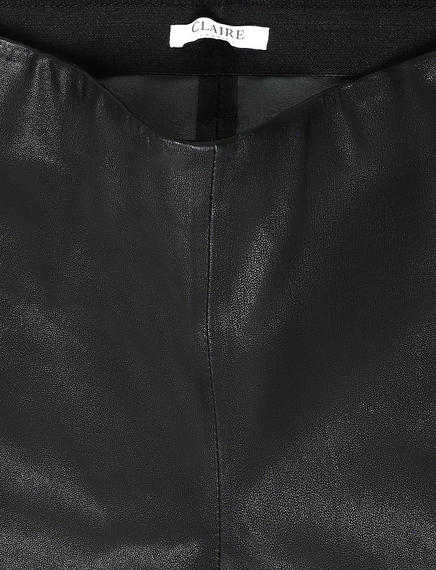 Claire Woman - CWLeonora - stretch leather legging - leggings - 3244 black - 2
