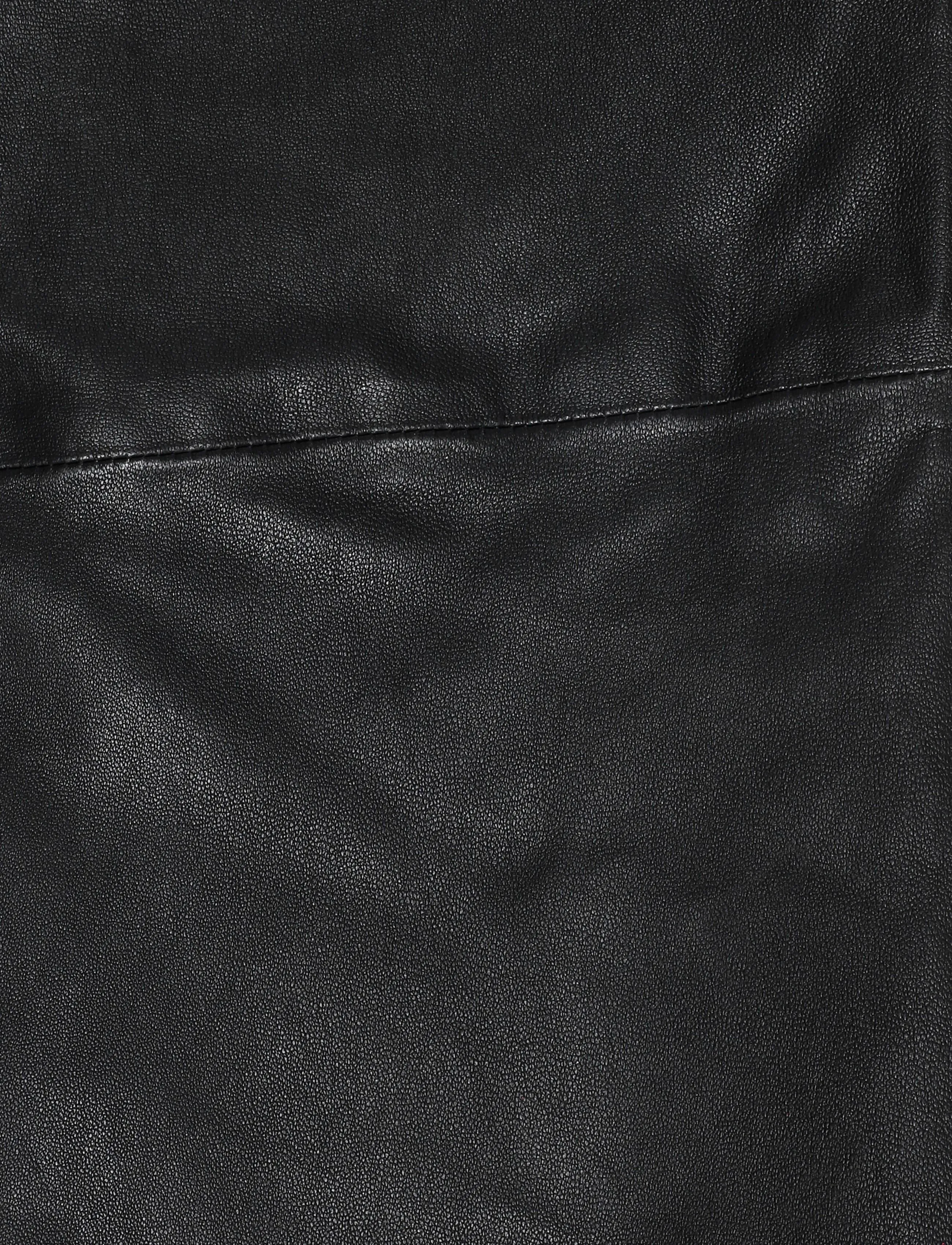 Claire Woman - CWLeonora - stretch leather legging - leggings - 3244 black - 3