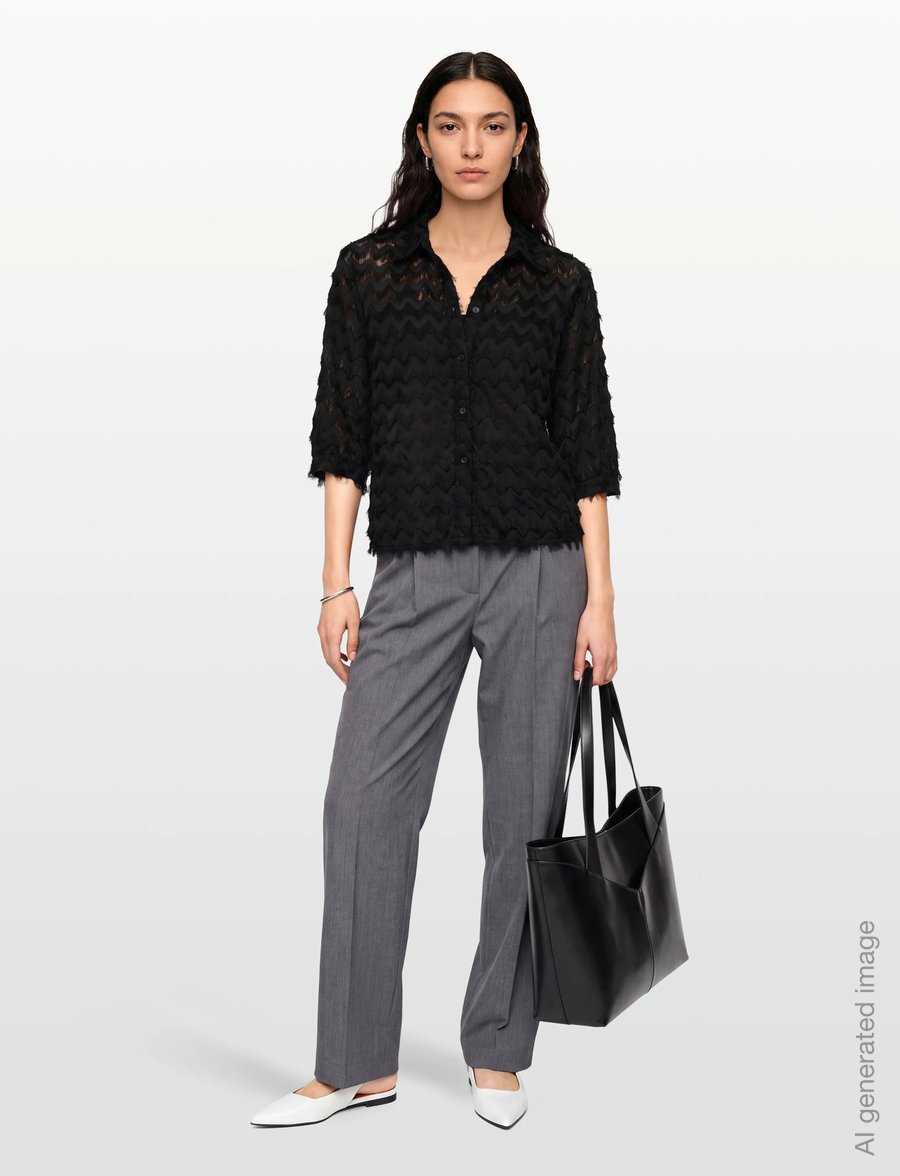 Claire Woman - CWPetrine - långärmade skjortor - black - 0