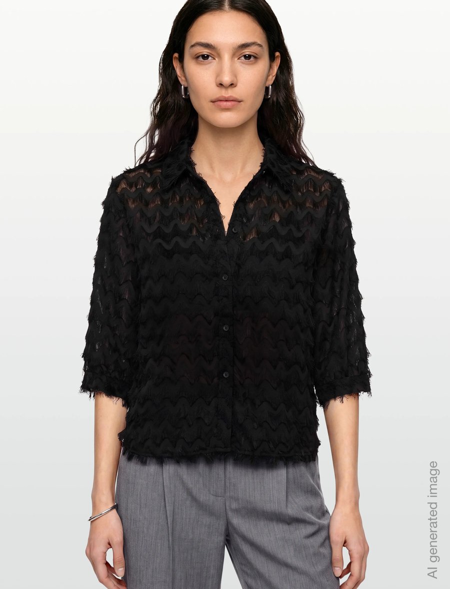 Claire Woman - CWPetrine - långärmade skjortor - black - 3