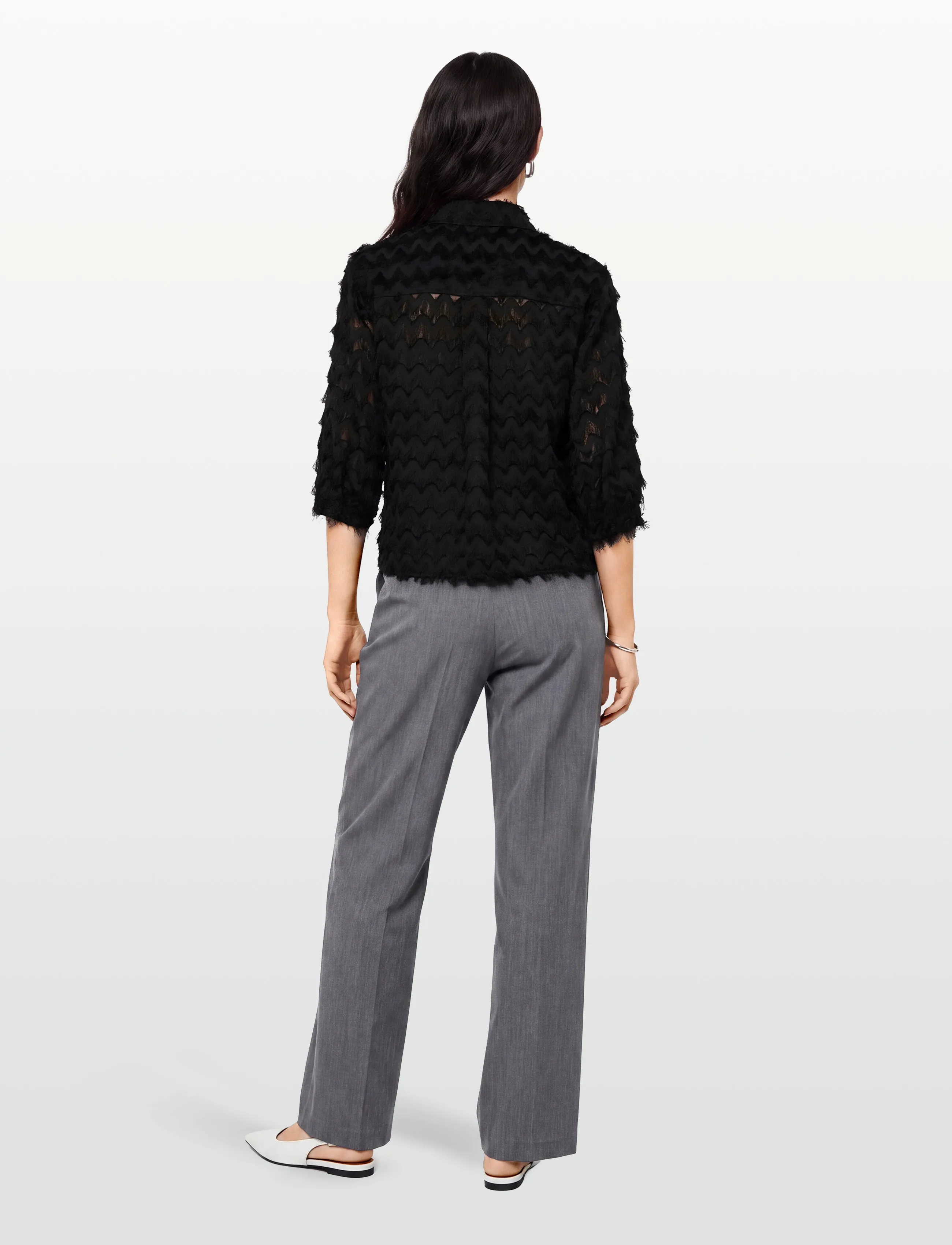 Claire Woman - CWPetrine - langärmlige hemden - black - 4