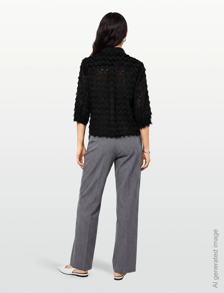 Claire Woman - CWPetrine - långärmade skjortor - black - 4