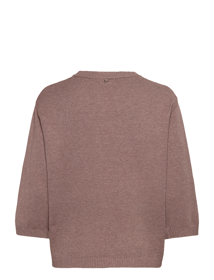 Claire Woman - CWPeace - striktrøjer - cacao melange - 2