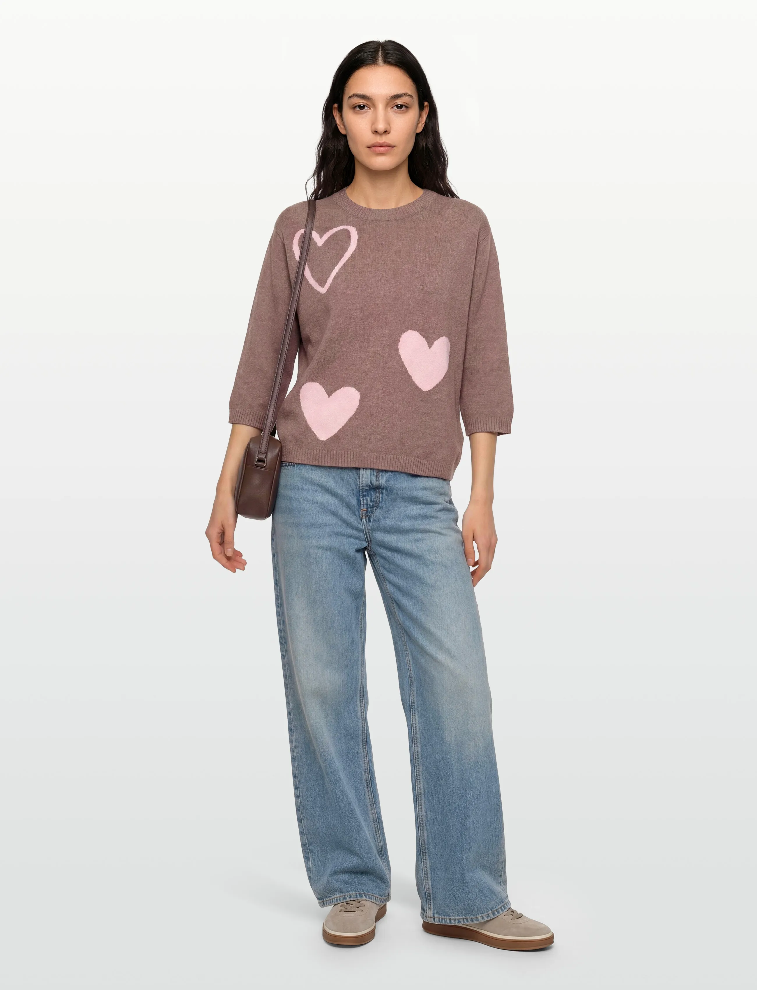Claire Woman Cwpeace, 44, Knitwear, Braun - Jumpers, Frauen