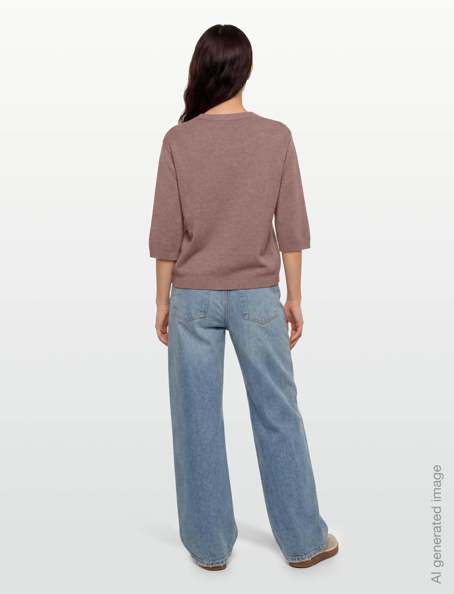Claire Woman - CWPeace - striktrøjer - cacao melange - 4