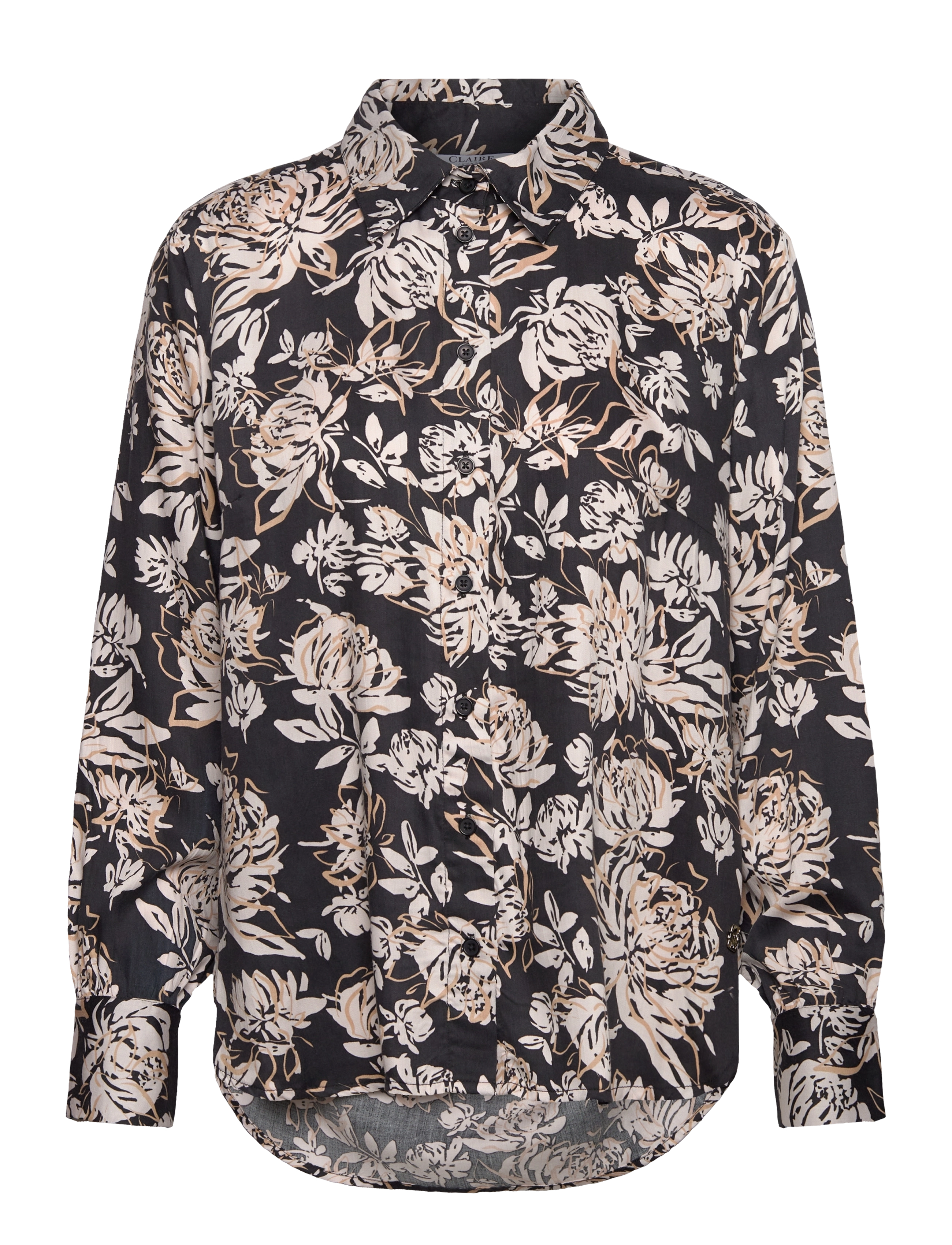 CLAIRE Frau Cwrenee Peonies - Shirt Schwarz - 34 - Damen