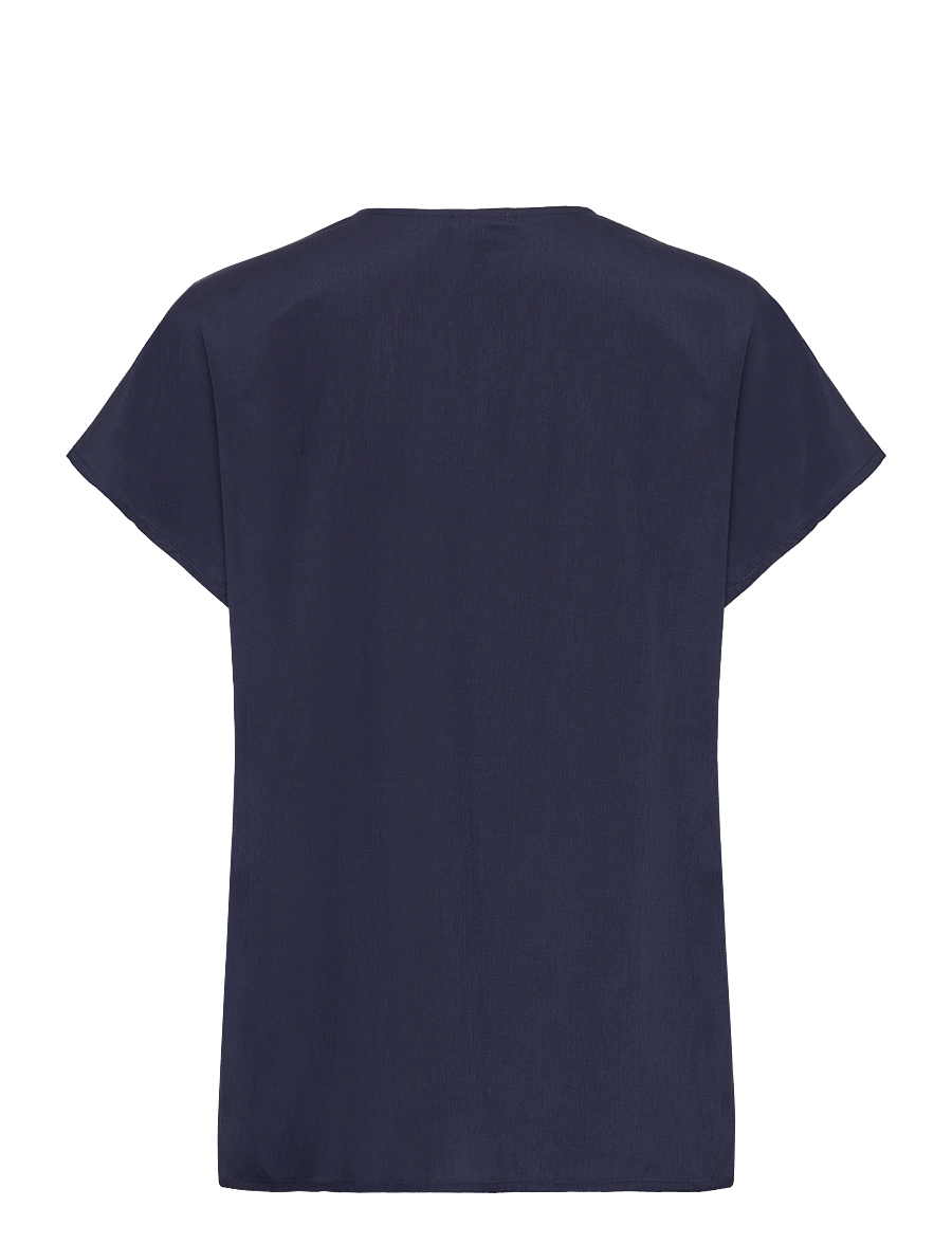 Claire Woman - CWRoksana - Blouse - kurzärmelige blusen - dark navy - 1