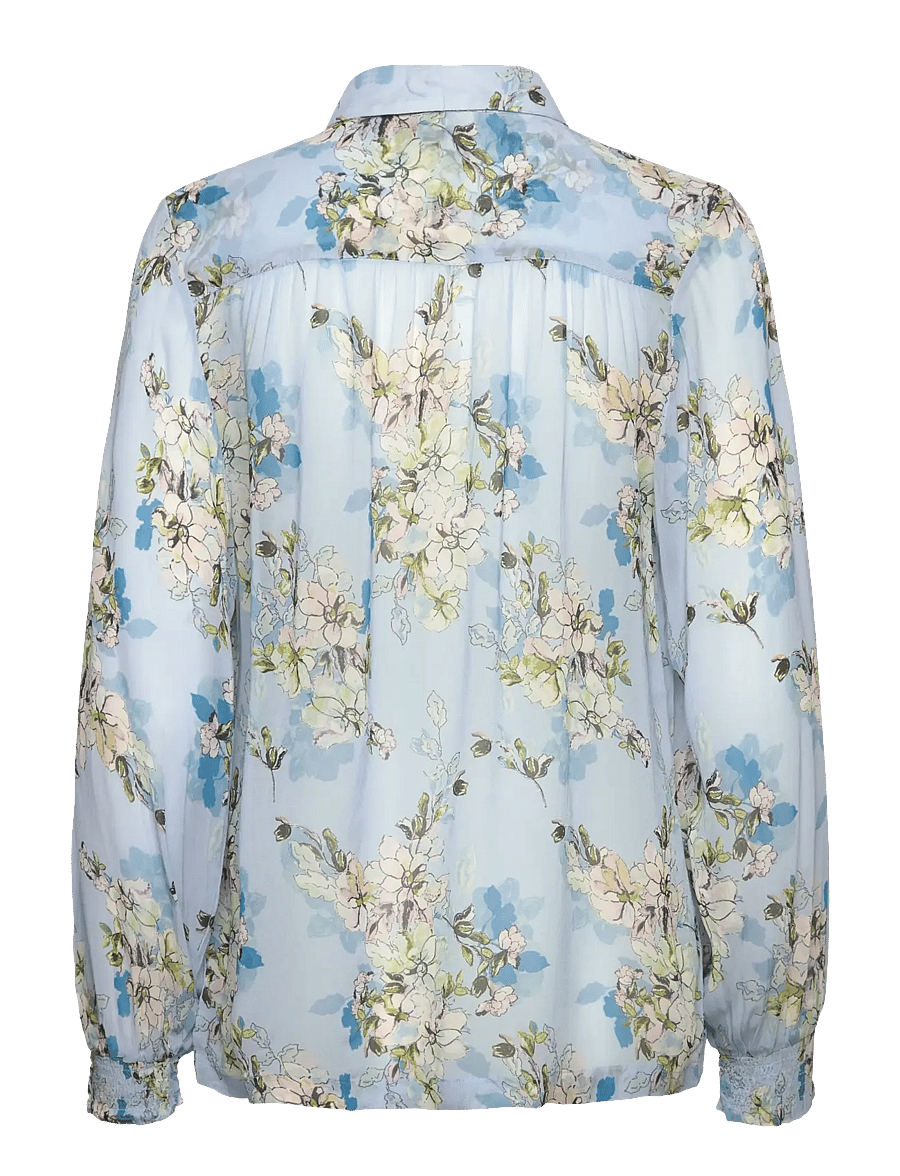 Claire Woman - Shirt CWRenette Flower Leaves - serenity - 1