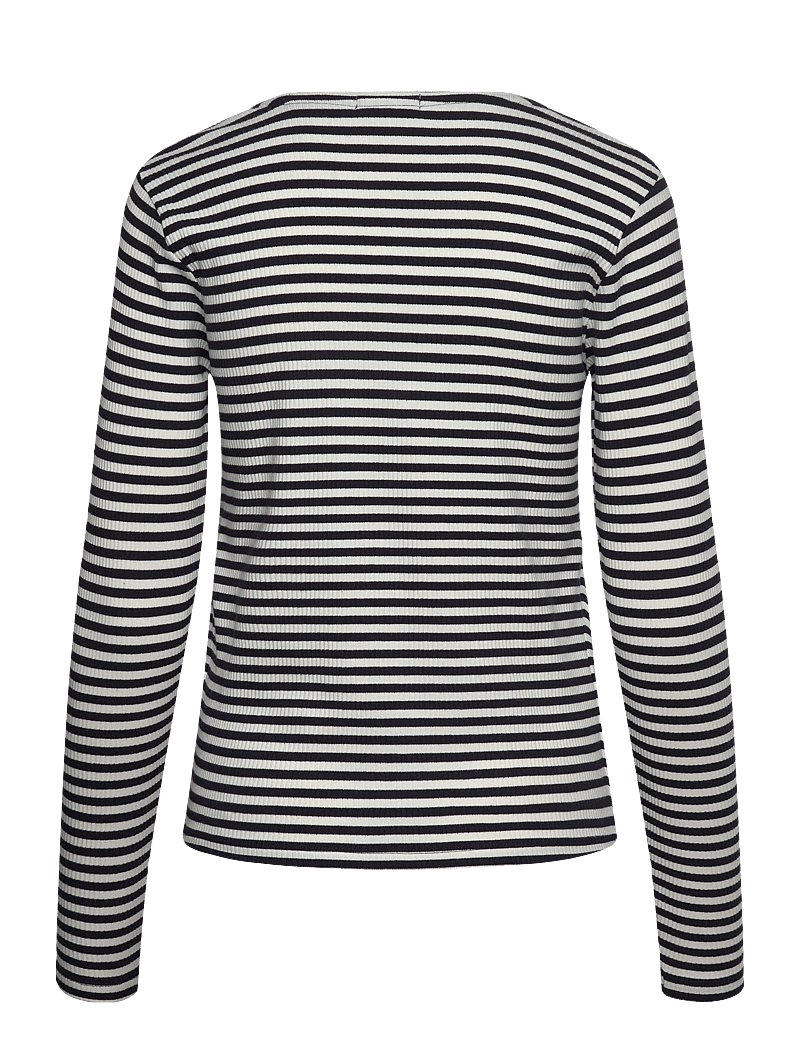 Claire Woman - CWAmy stripe - T-shirt - langärmlige tops - dark navy - 1