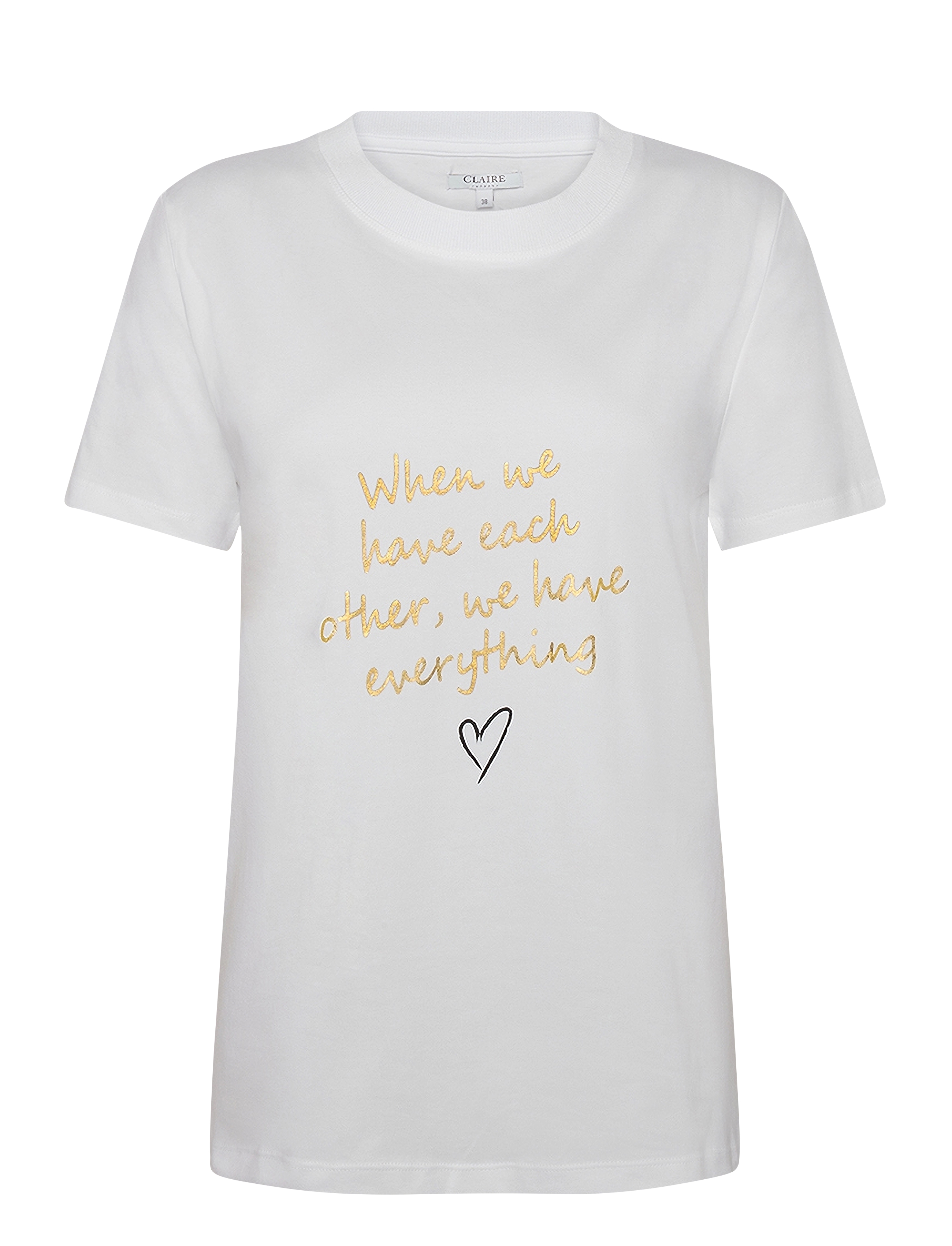 Claire Woman T-shirt CWAmani - Tøj - WHITE / white