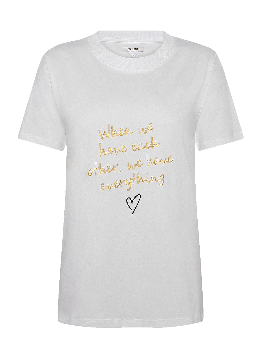 Claire Woman - T-shirt CWAmani - t-shirts - white - 0