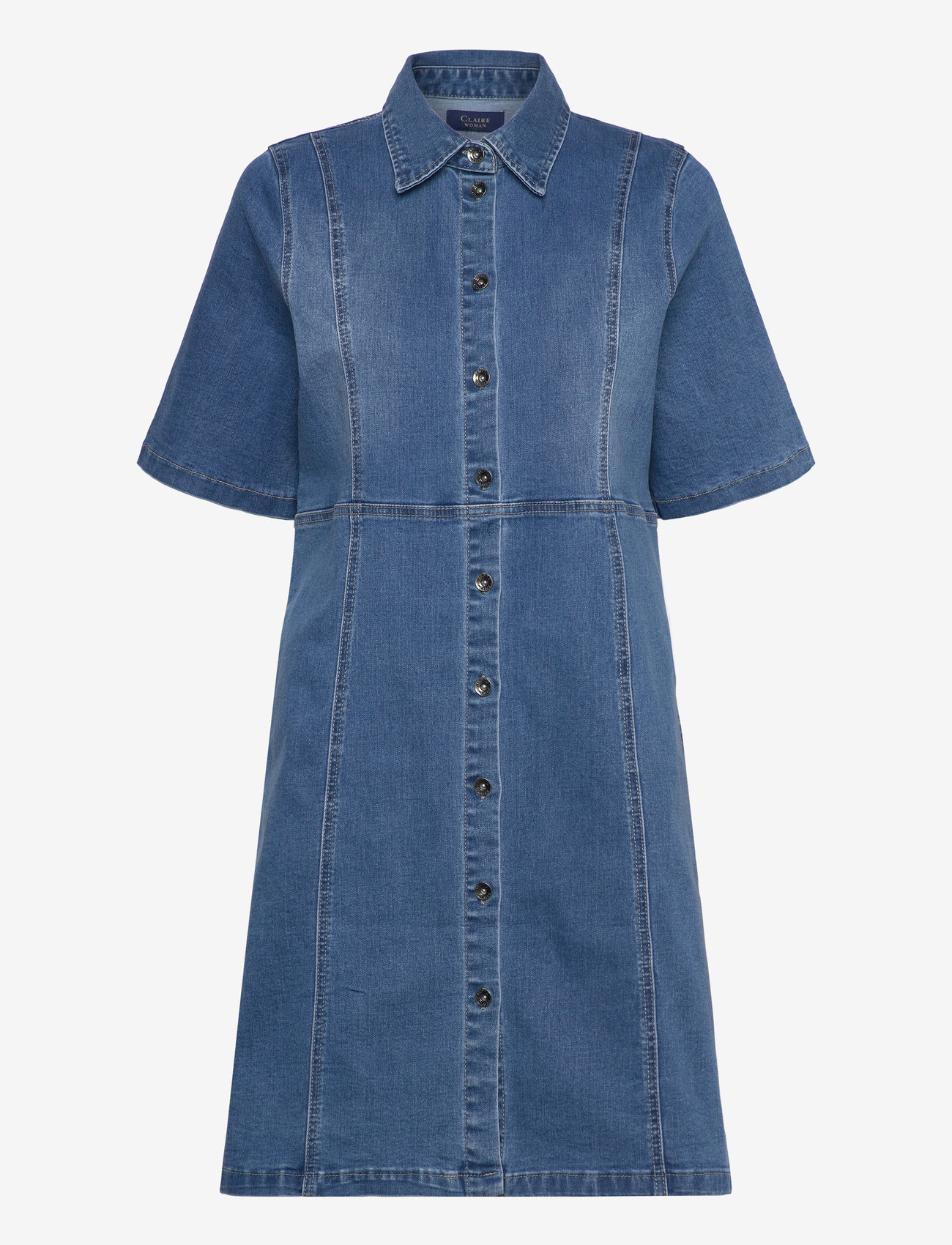 Claire Woman - CWDaisymariia - Dress - särkkleidid - light blue denim - 0