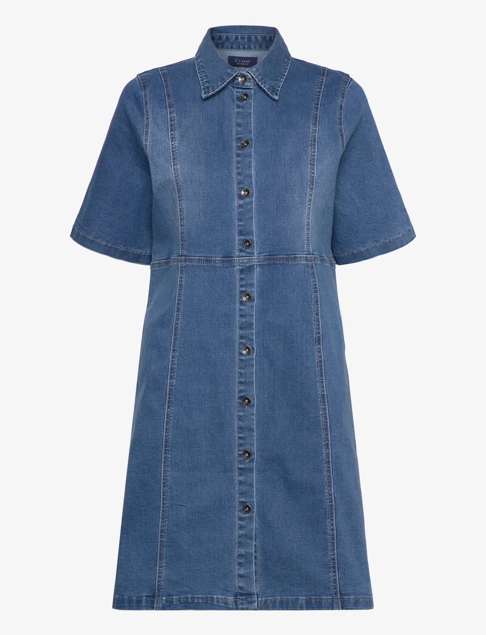 Claire Woman - CWDaisymariia - Dress - hemdkleider - light blue denim - 0