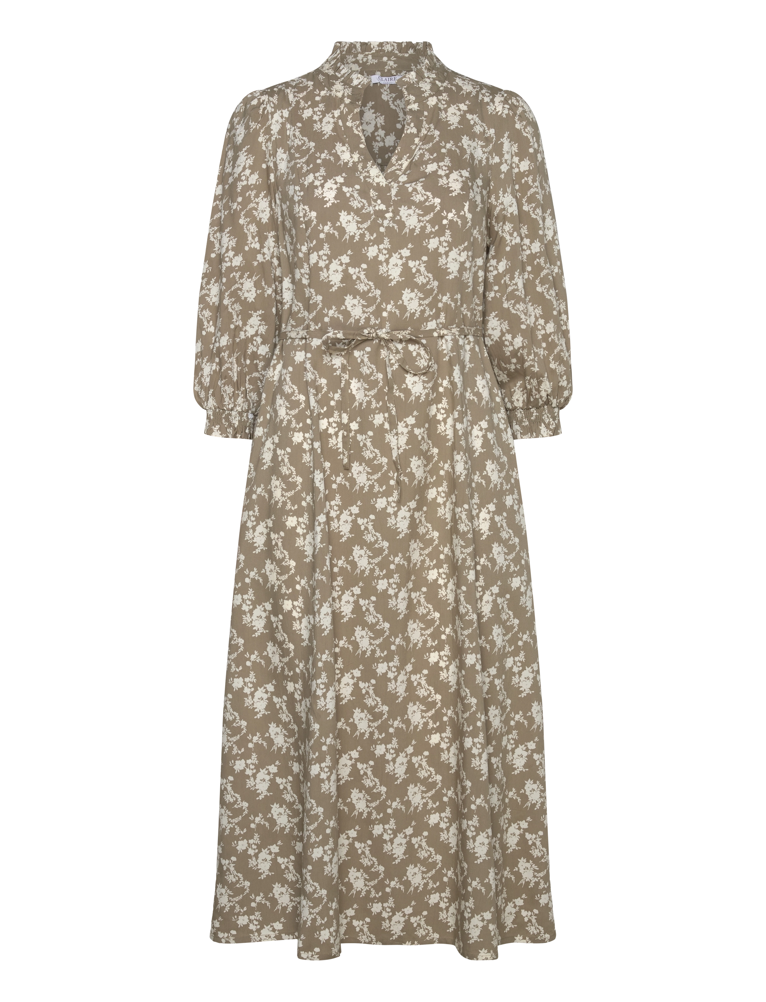 Claire Woman Cwdagmara Dress, 34, Dresses, Khakigrün - Knee-length & Midi, Frauen