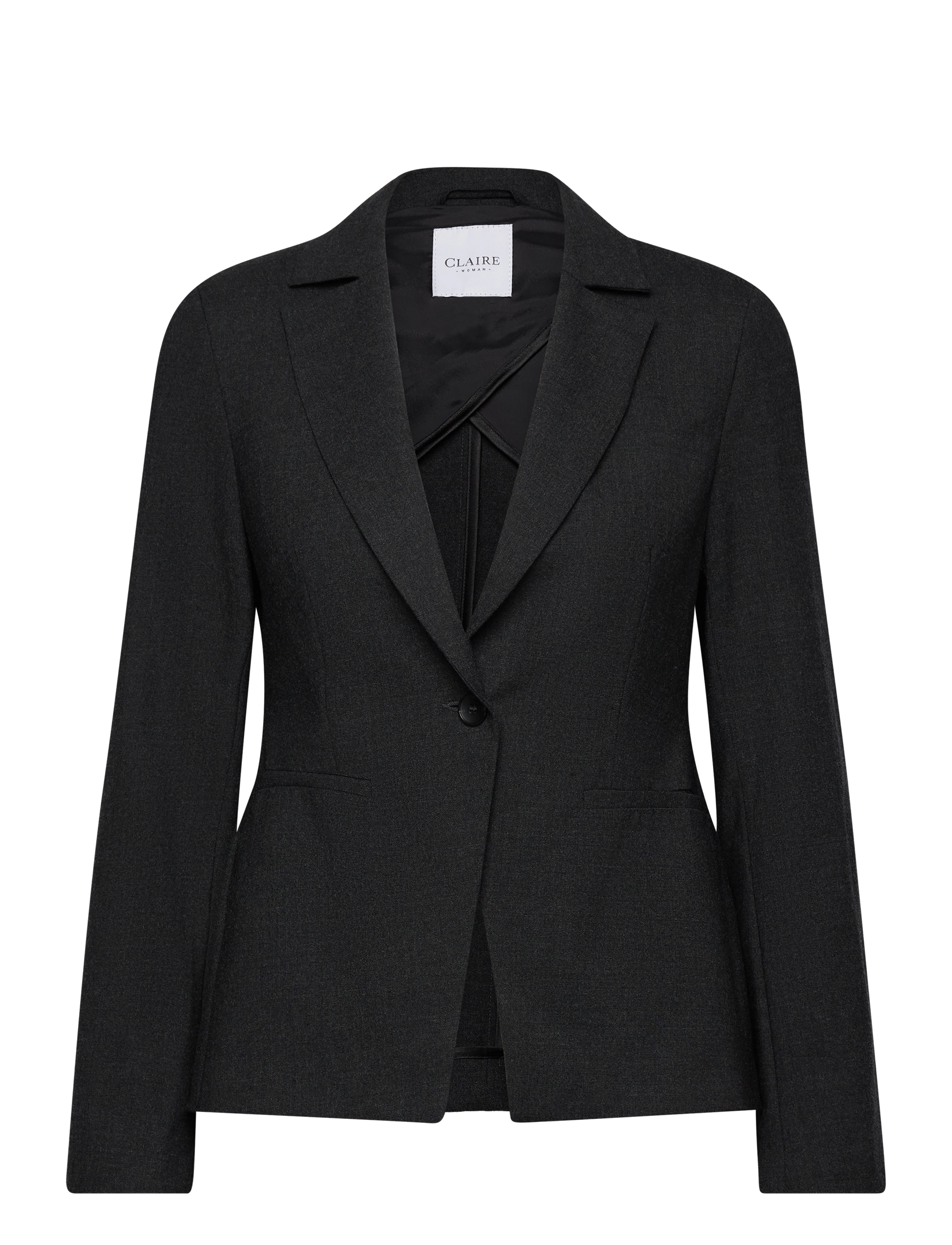 Claire Woman Eadie-CW - Blazer - Blazer - DARK GREY MELANGE / black