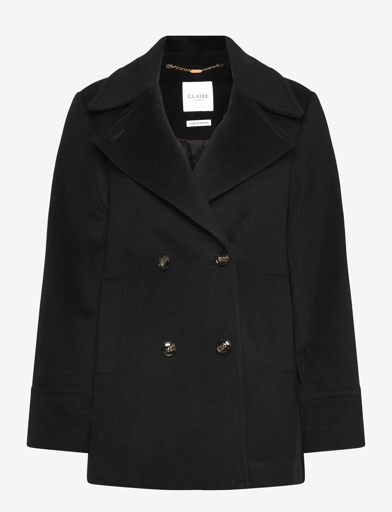 Claire Woman - Cwocie - wollmäntel - black - 0