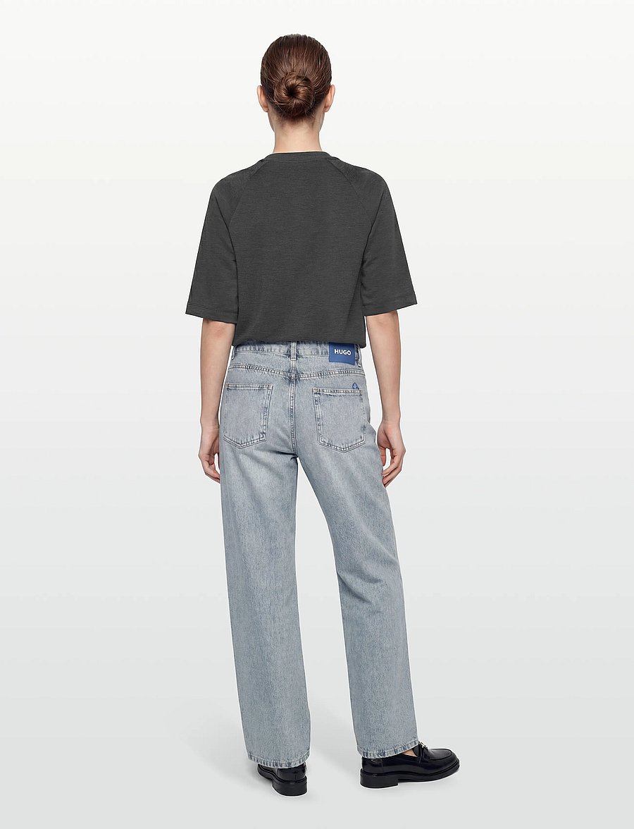 Claire Woman - CWAnnemarie - t-shirts - dark grey melange - 4