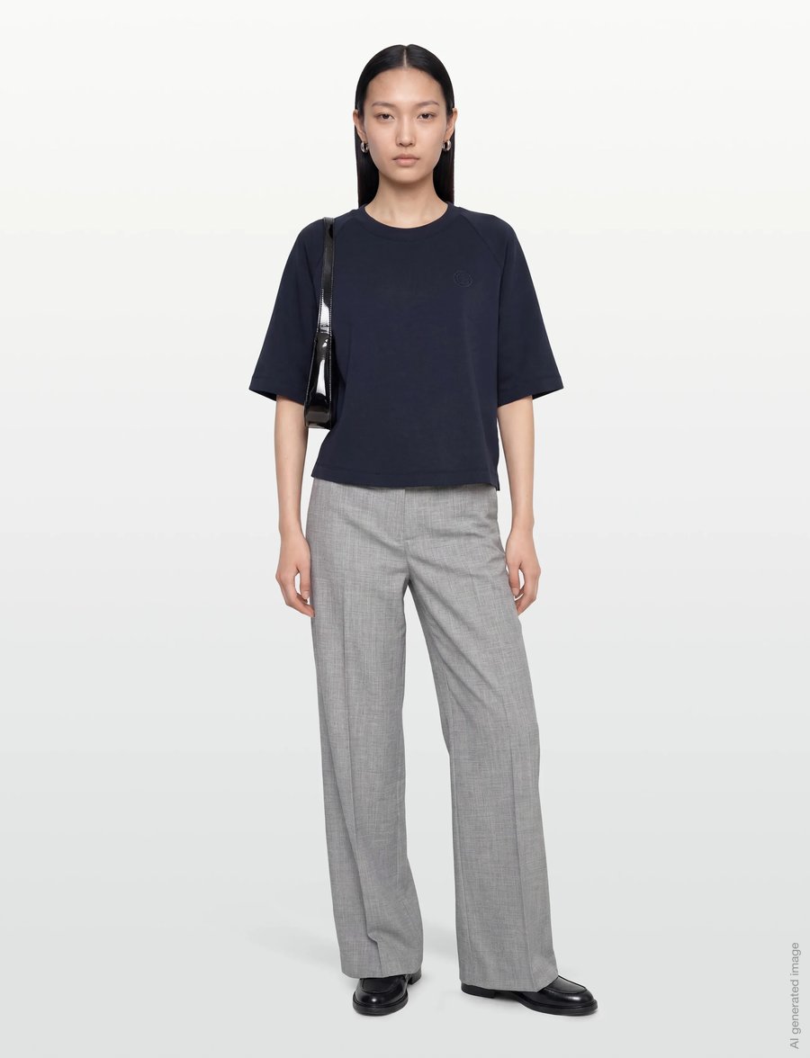 Claire Woman - CWAnnemarie - t-shirts - dark navy - 0