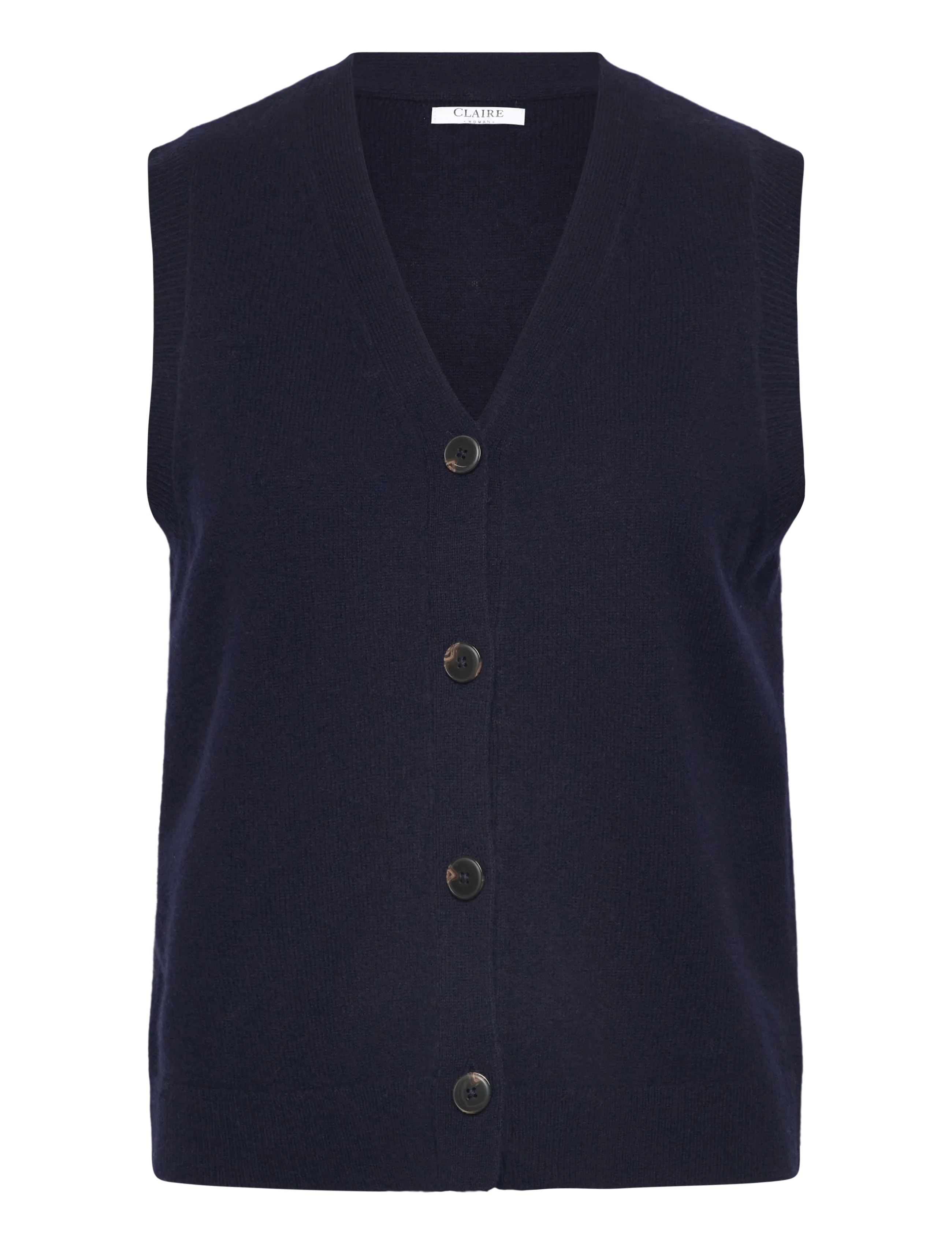 Claire Woman - CWEllie - stickade västar - dark navy - 1