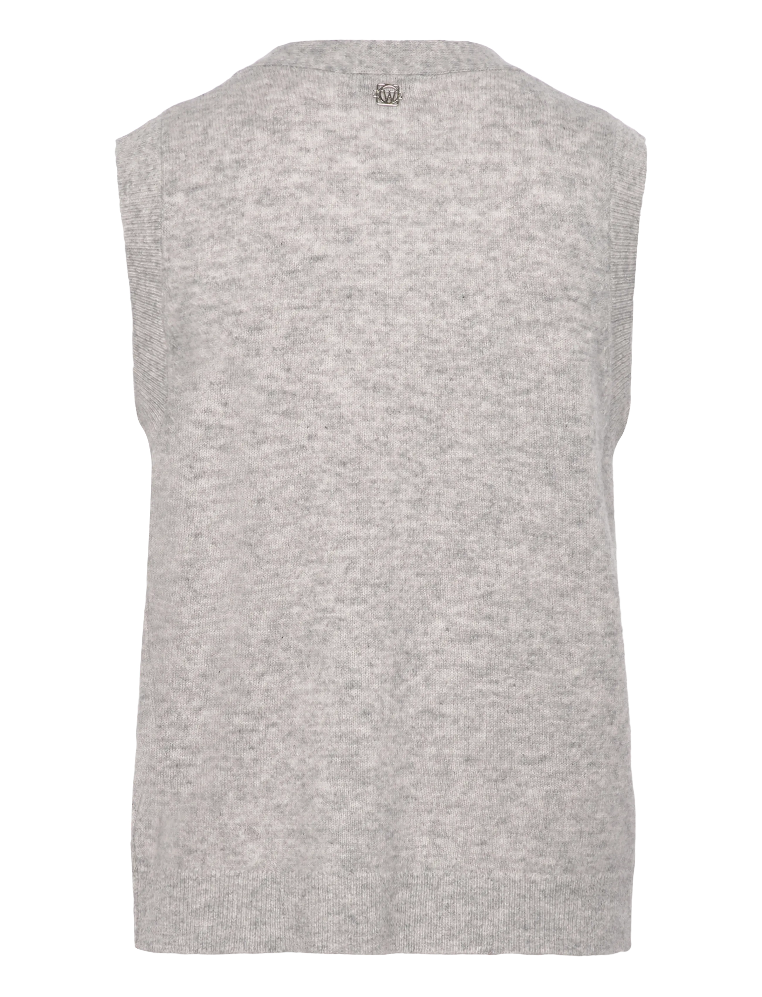 Claire Woman - CWEllie - stickade västar - soft grey melange - 2