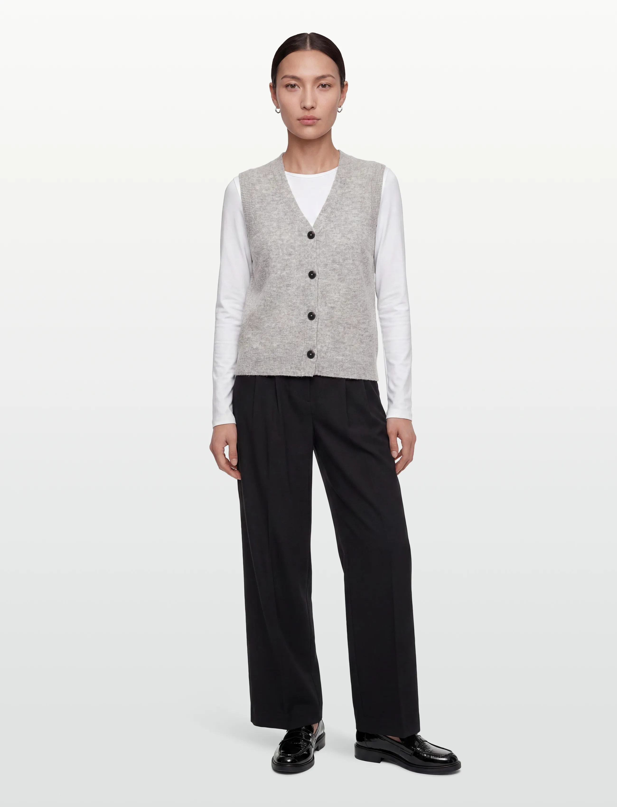 Claire Woman Cwellie, 34, Grey, Veste > Strikkede Veste, Dame