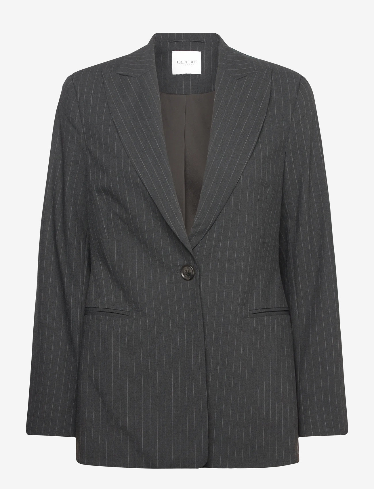 Claire Woman - Cwelody - enkelknäppta kavajer - dark grey melange - 0
