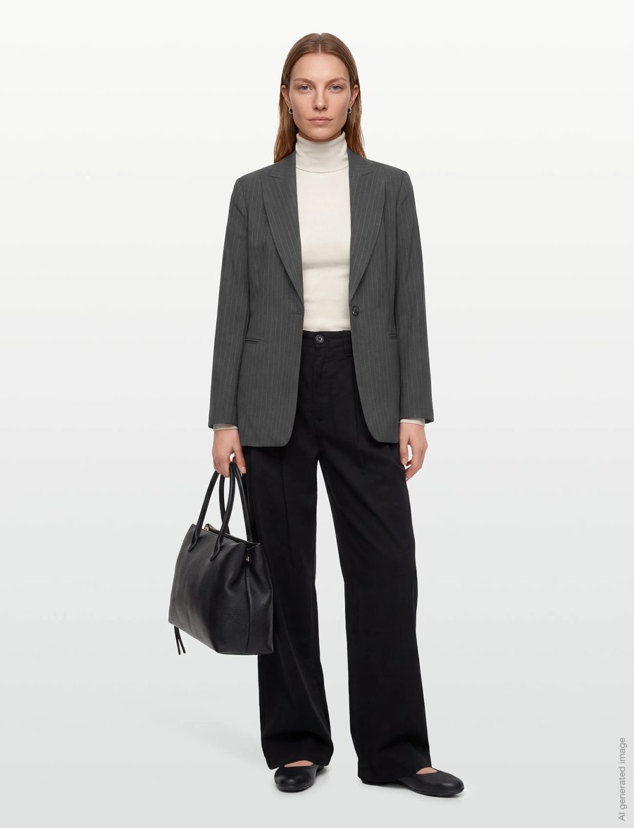 Claire Woman - Cwelody - enkeltradede blazere - dark grey melange - 0
