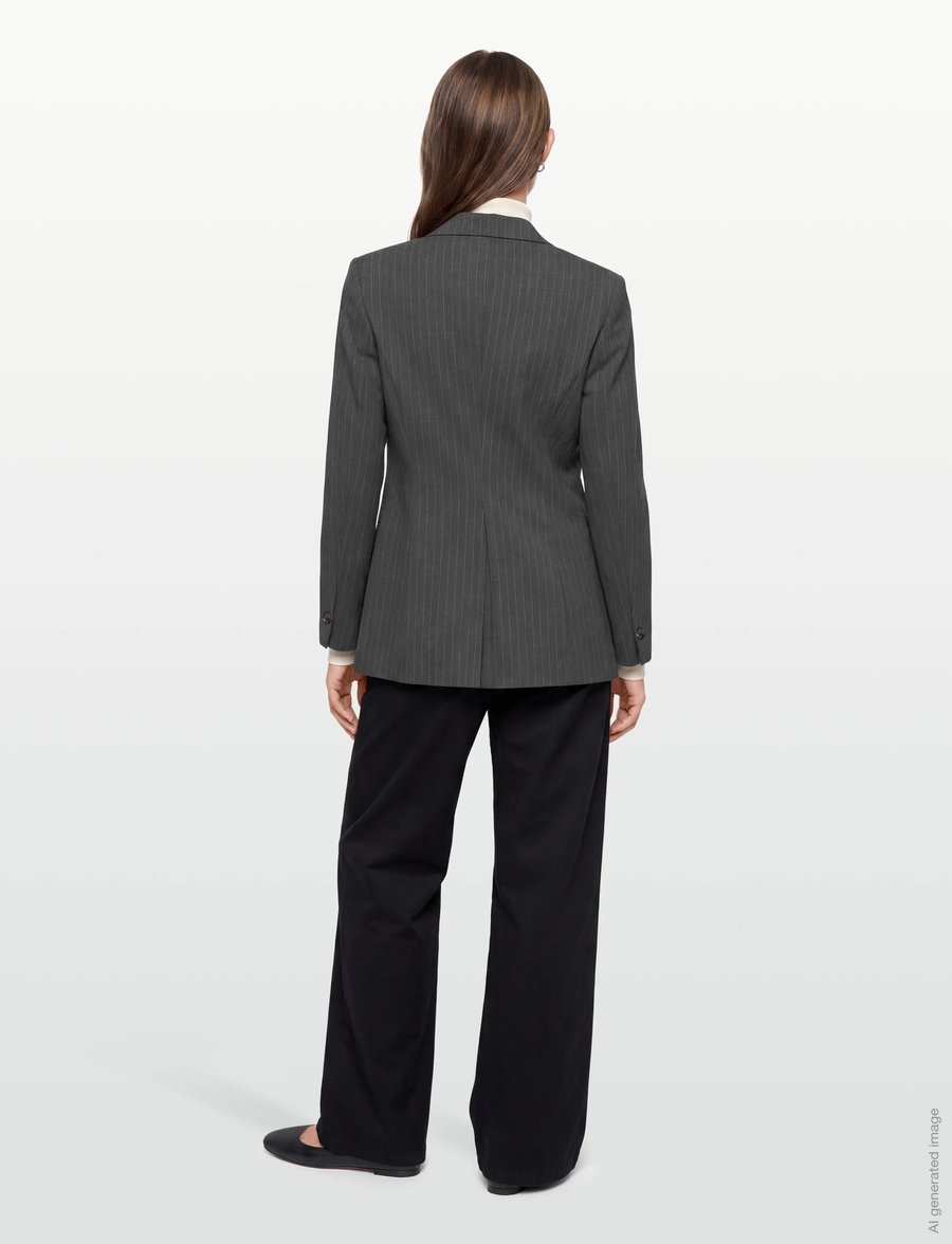 Claire Woman - Cwelody - enkeltradede blazere - dark grey melange - 4