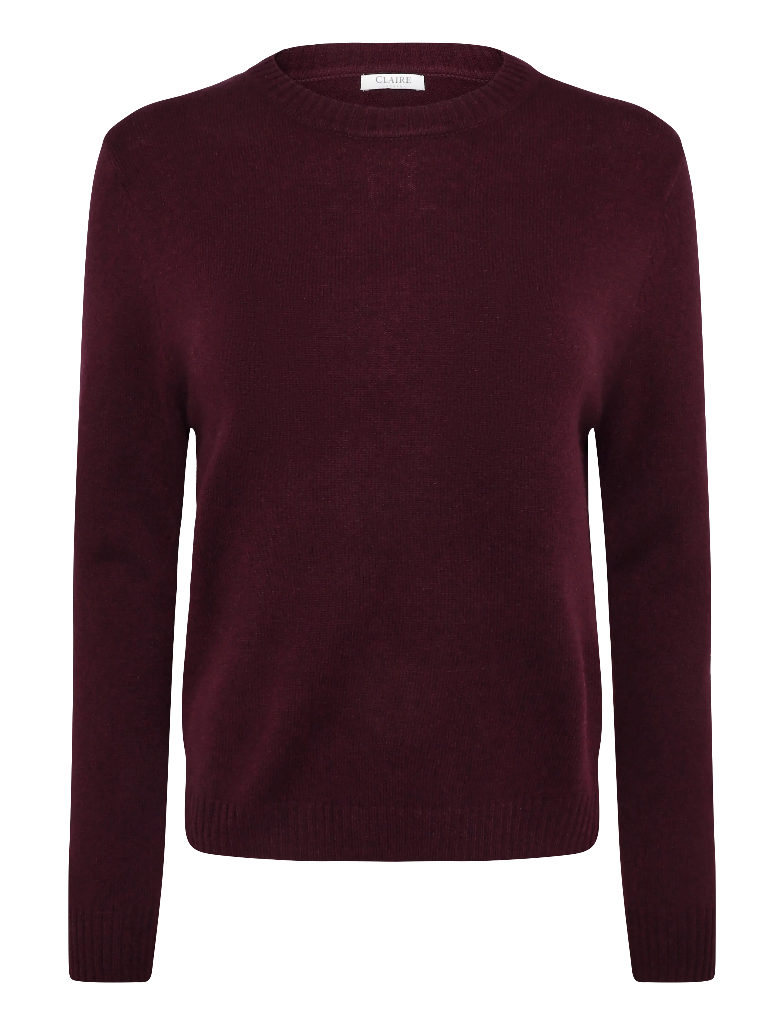 Claire Woman CWPreet - Stickat - FIG MELANGE / burgundy