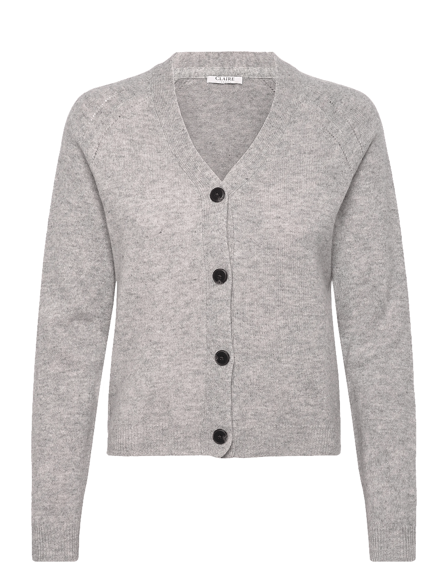 Claire Woman - CWCaila - strickjacken - soft grey melange - 1