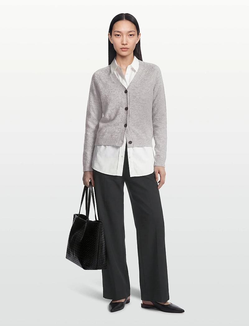 Claire Woman - CWCaila - cardigans - soft grey melange - 0