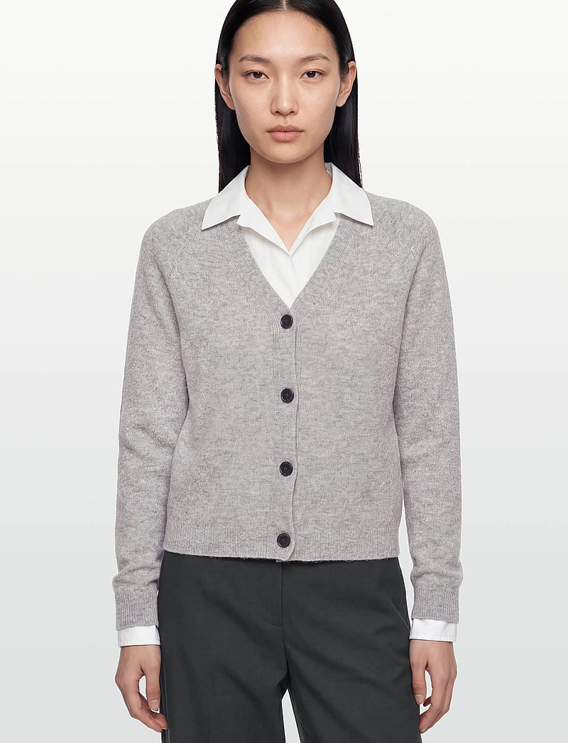 Claire Woman - CWCaila - cardigans - soft grey melange - 3