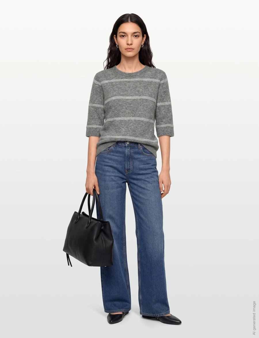 Claire Woman - Cwpareesa - striktrøjer - grey melange - 0
