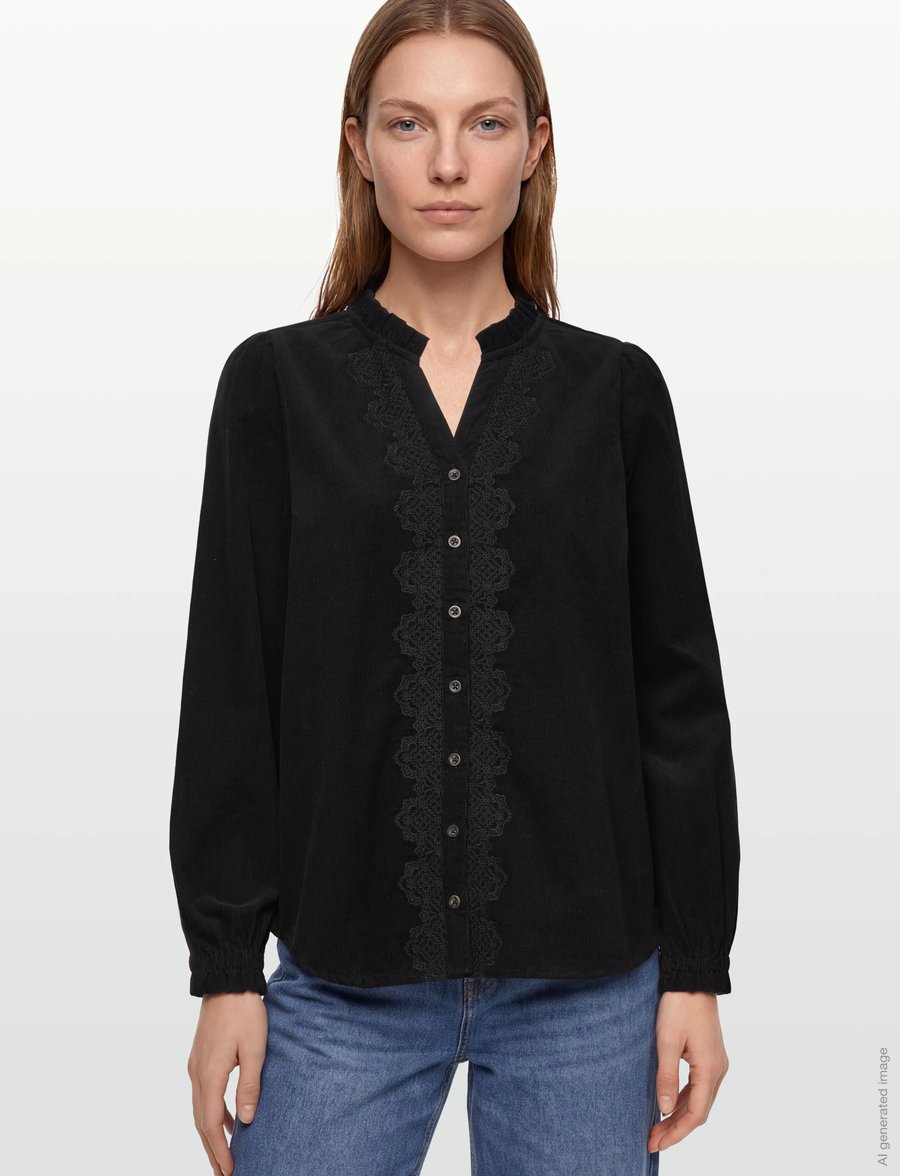 Claire Woman - Cwromane - langærmede skjorter - black - 3